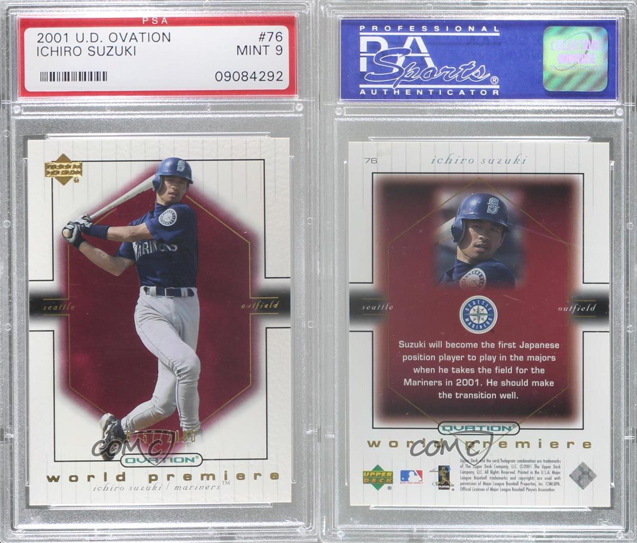 2001 Upper Deck Ovation /2000 Ichiro Suzuki #76 PSA 9 MINT