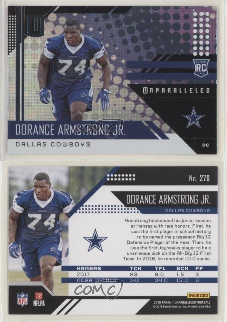 2018 Panini Unparalleled Rookie Dorance Armstrong Jr #270 Rookie RC - Bild 4 von 4