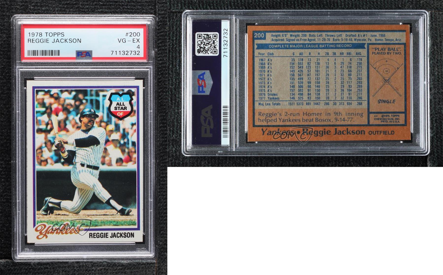 1978 Topps Reggie Jackson #200 PSA 4 HOF - Picture 3 of 4