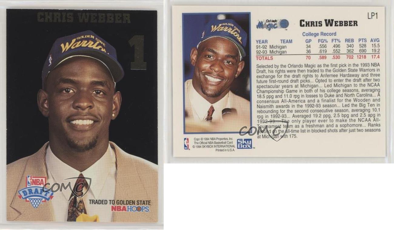 1993-94 NBA Hoops - NBA Draft Lottery Picks #LP1 - Chris Webber