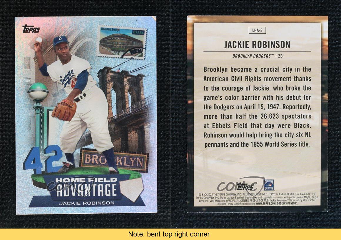 2022 Topps Series 2 Legendary Home Field Advantage Jackie Robinson #LHA-8 HOF - Foto 3 di 3