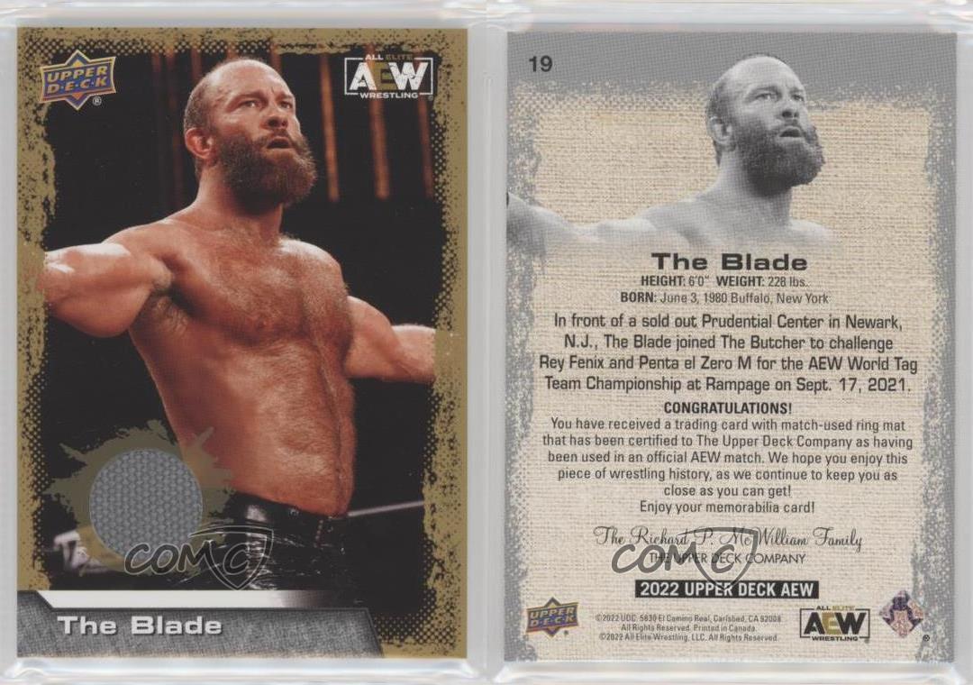 2022 Upper Deck AEW All Elite Wrestling Gold Mat Relics The Blade #19