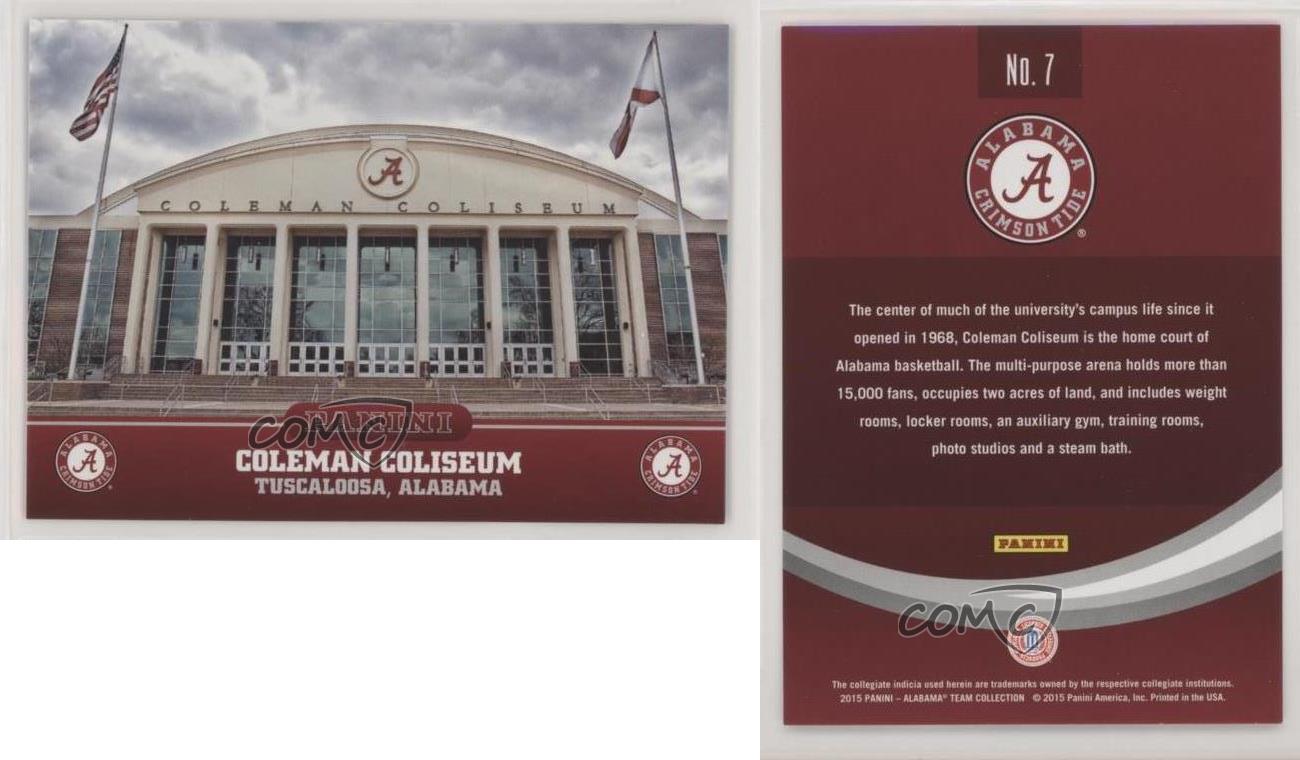COLEMAN Coliseum #7 Alabama Crimson Tide Collegiate 2015 PANINI TRADING CARD 