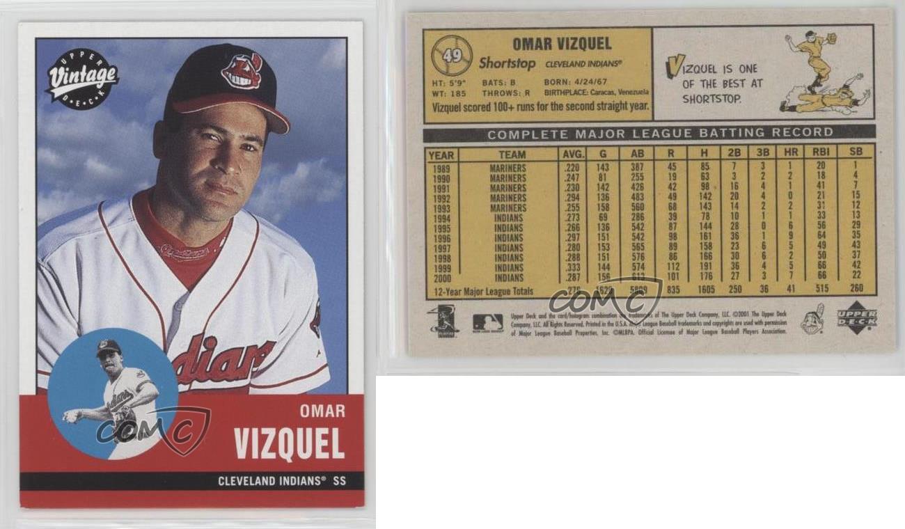2001 Upper Deck Vintage Omar Vizquel #49 | eBay