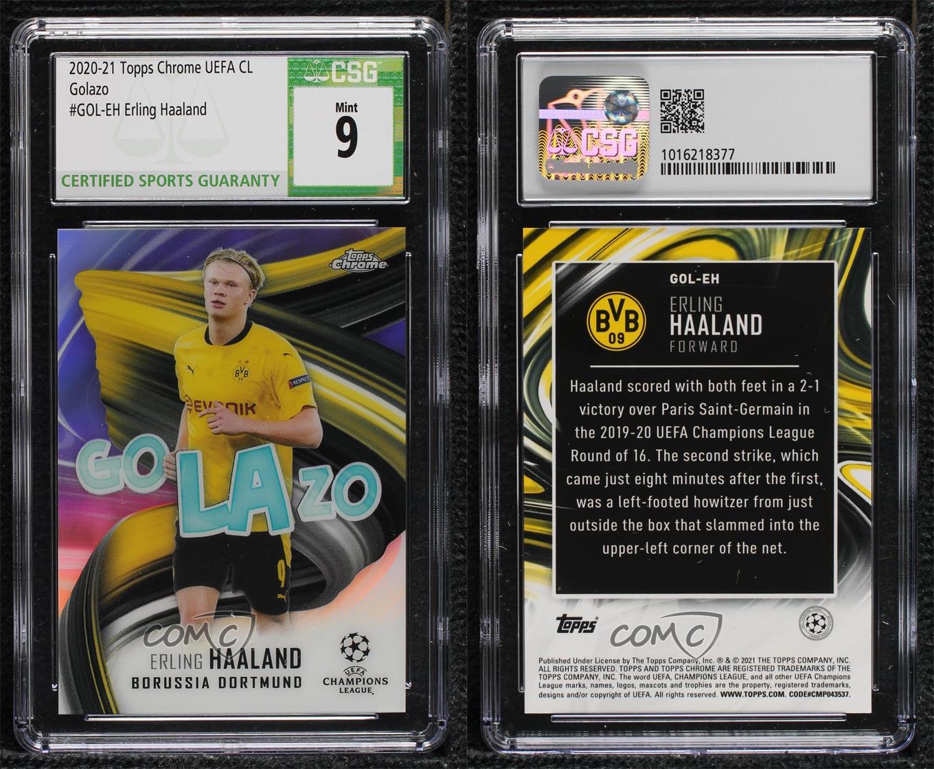 2020-21 Topps Chrome UCL - Golazo #GOL-EH Erling Haaland