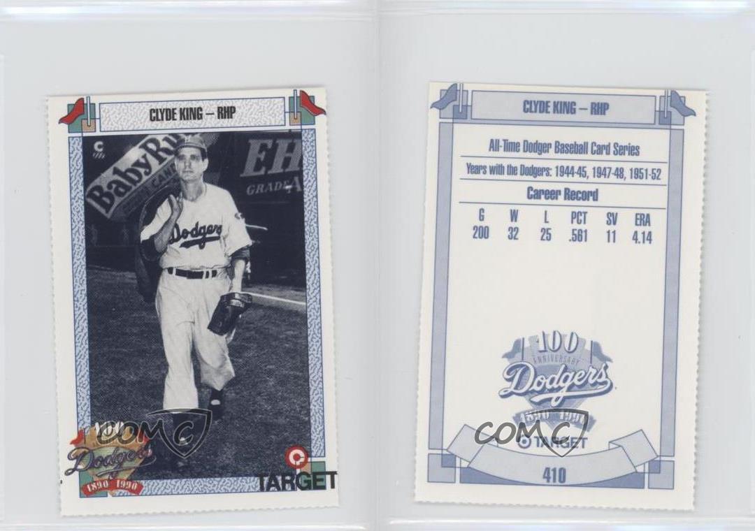 1990 Target Dodgers 100th Anniversary Clyde King #410