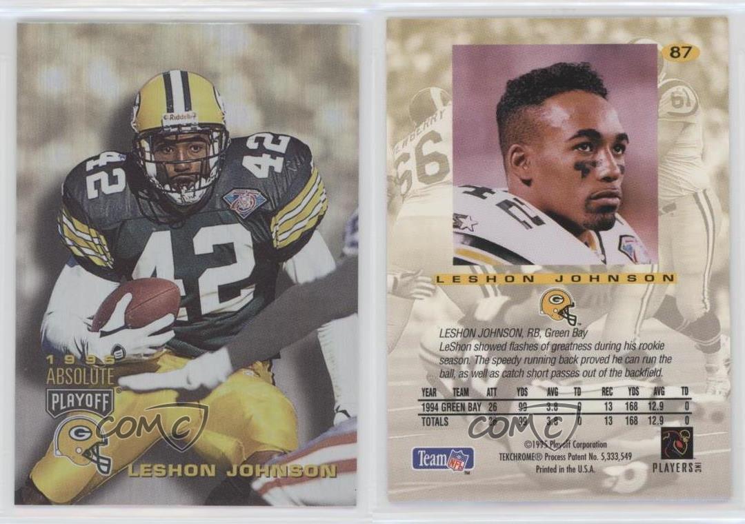 1995 Playoff Absolute 87 LeShon Johnson Green Bay Packers Football