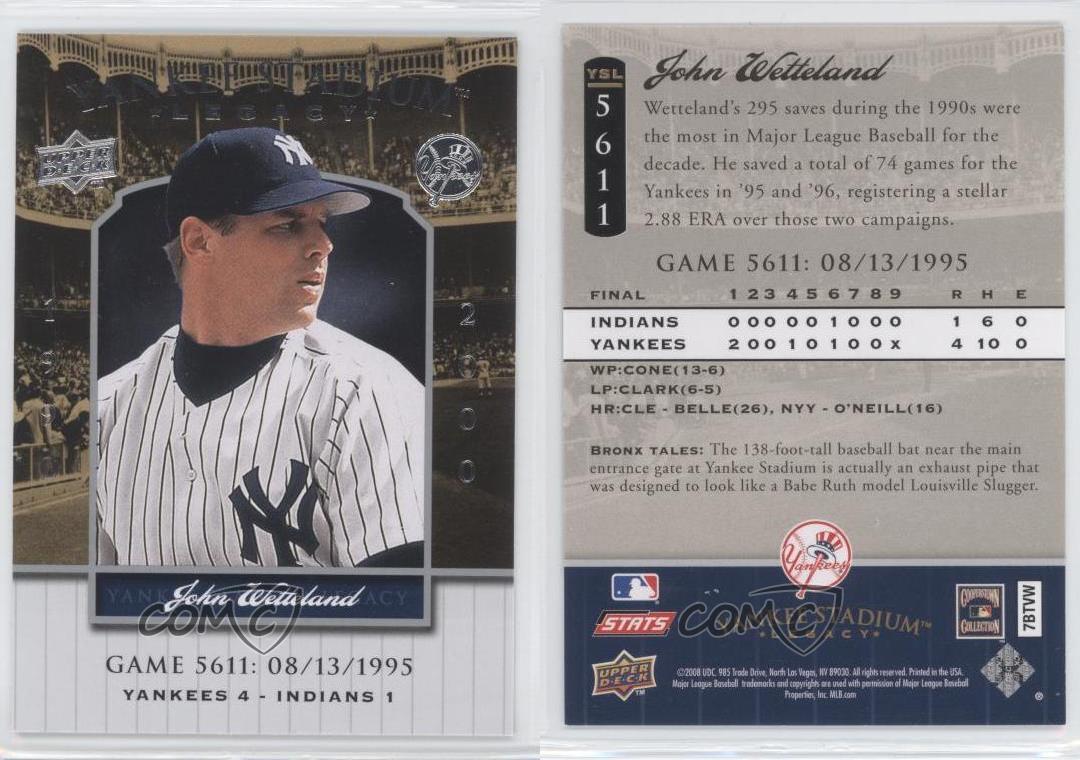 Tendance 2008 Upper Deck Yankee Stadium Legacy John Wetteland #YSL5611