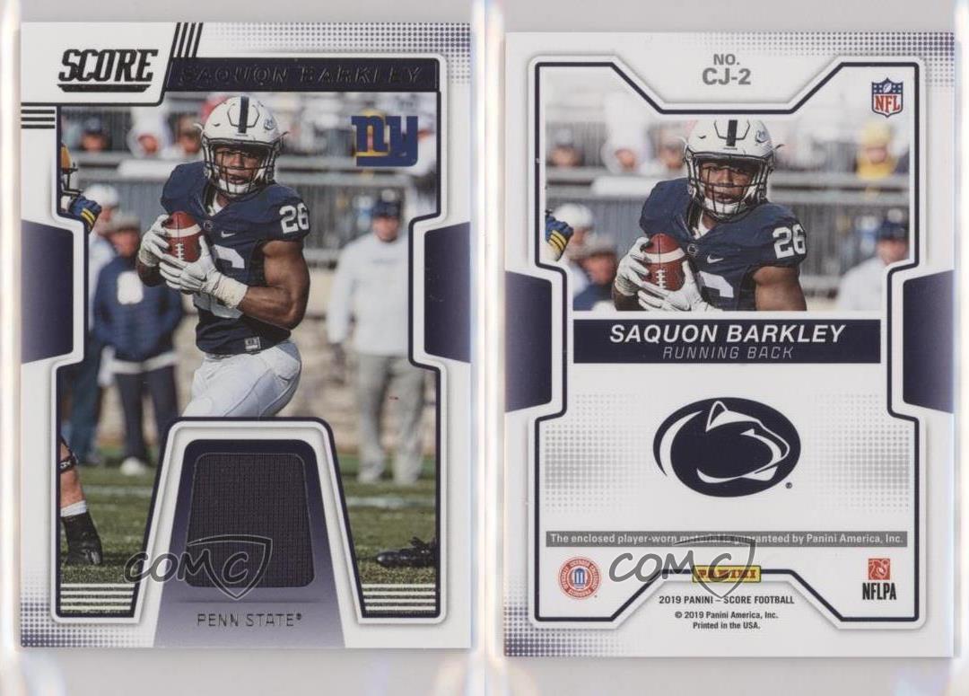 2019 Panini Score Collegiate Jerseys Patch #CJ-2 Saquon Barkley