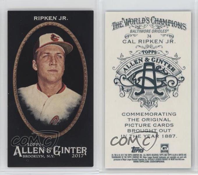 Topps Allen & Ginter's X Mini Cal Ripken Jr #74 2017 patio - Imagen 3 de 3