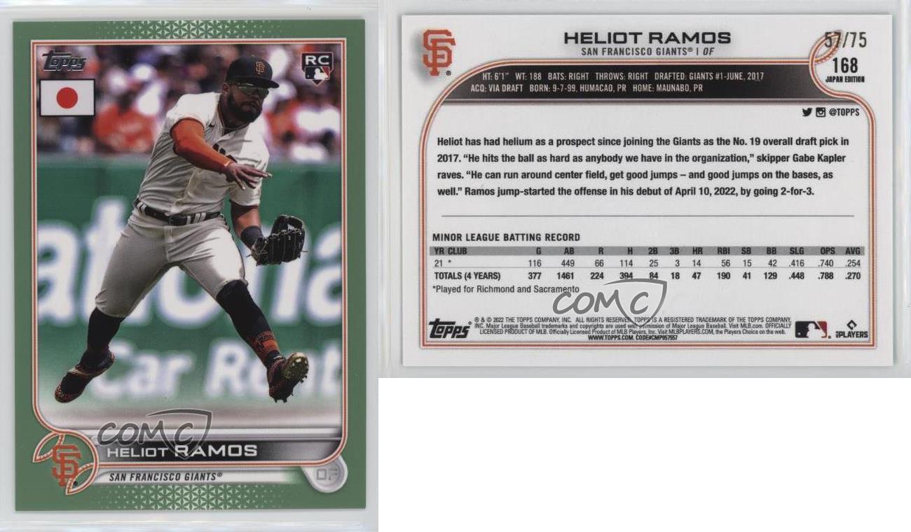 topps JAPAN EDITION HELIOT RAMOS1/1シリアル