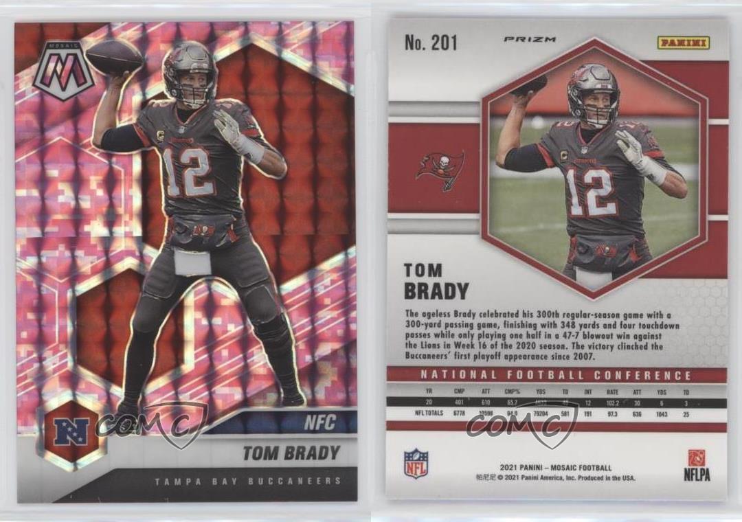 TOM BRADY 2021 Panini Mosaic NFC #201 Pink Camo Prizm Tampa Bay Buccaneers