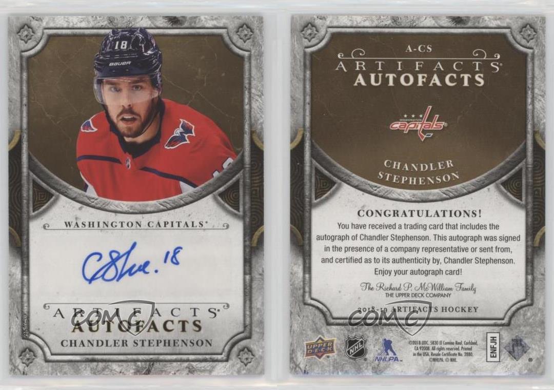 2018-19 Upper Deck Artifacts Autofacts Chandler Stephenson #A-CS Auto