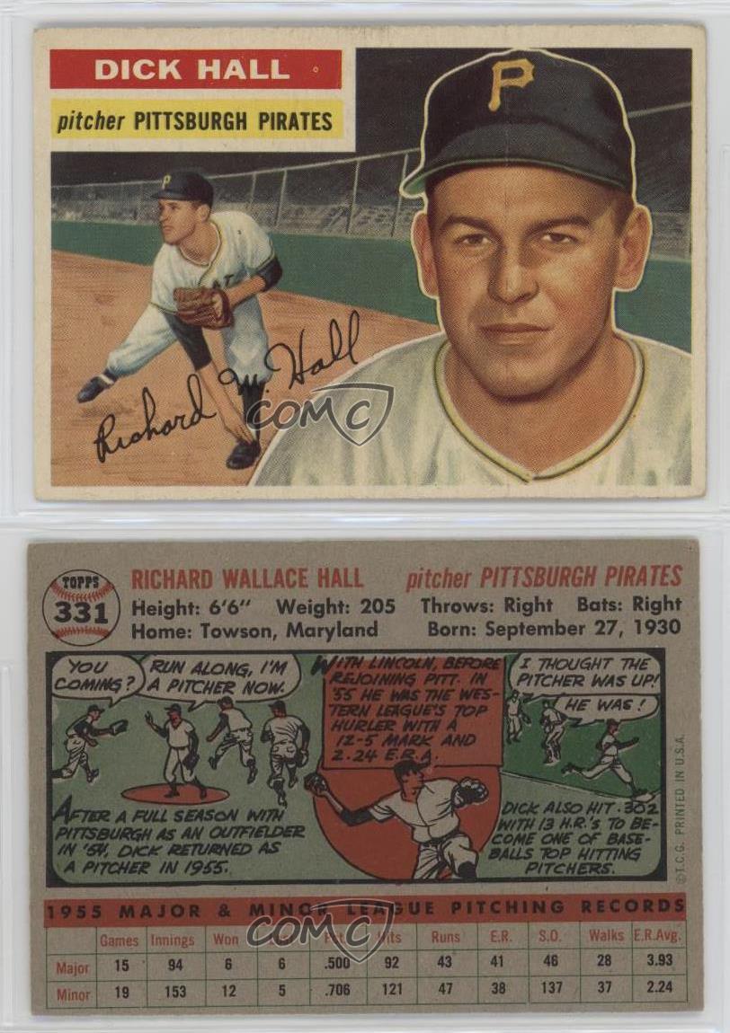 1956 Topps Dick Hall #331 - Bild 4 von 7