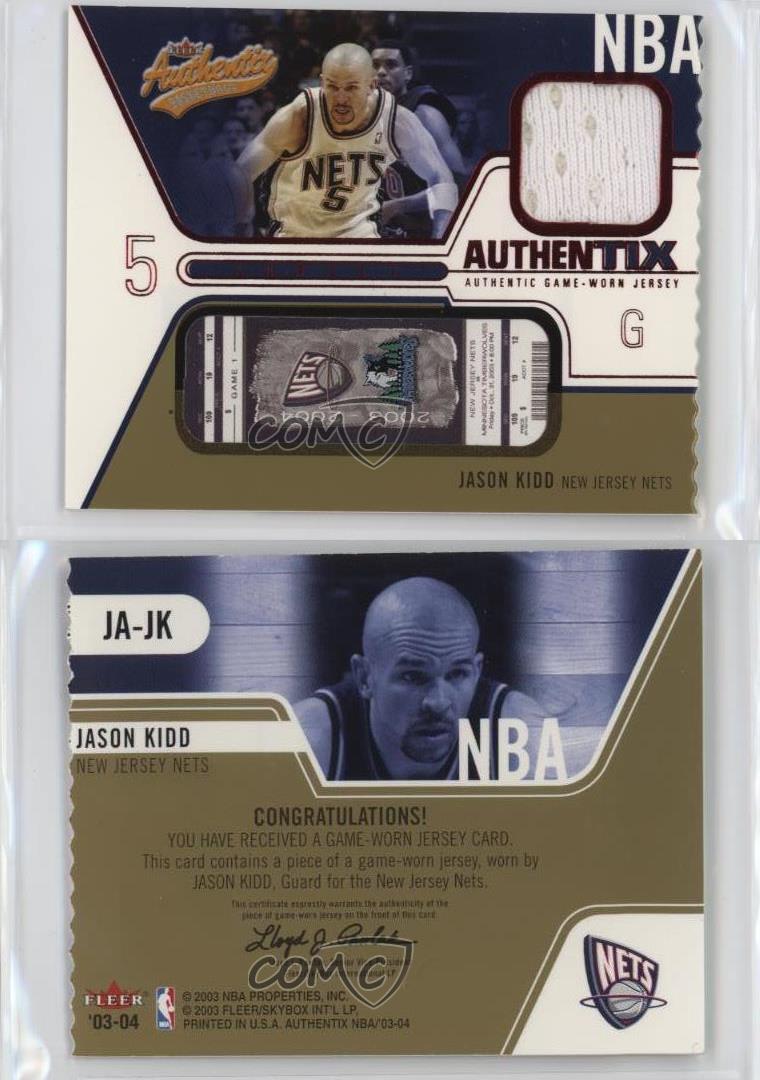 2003-04 Fleer Authentix - Jersey Authentix Jason Kidd #JA-JK