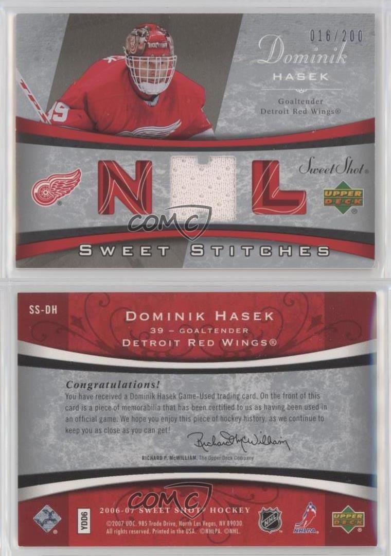 2006-07 Upper Deck Sweet Shot Sweet Stitches/200 Dominik Hasek #SS-DH HOF - Imagen 3 de 4