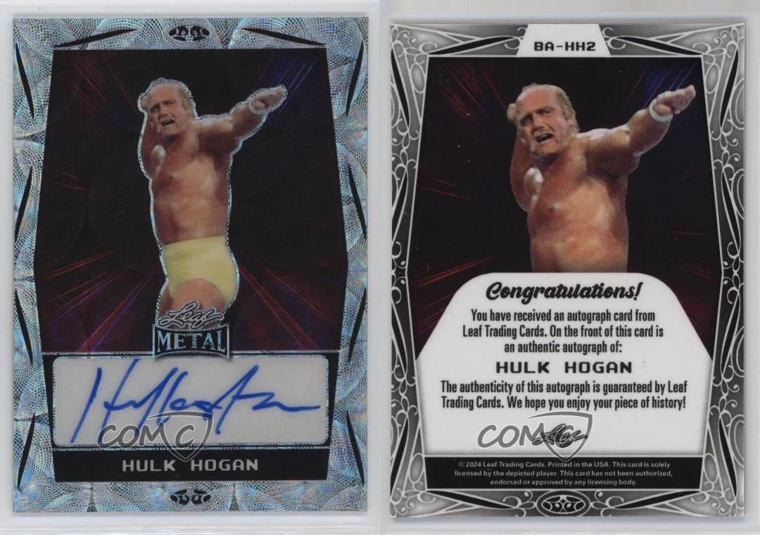 2024 Leaf Metal Legends Auto Argento Caleidoscopio /10 Hulk Hogan #BA-HH2 Auto - Foto 3 di 3