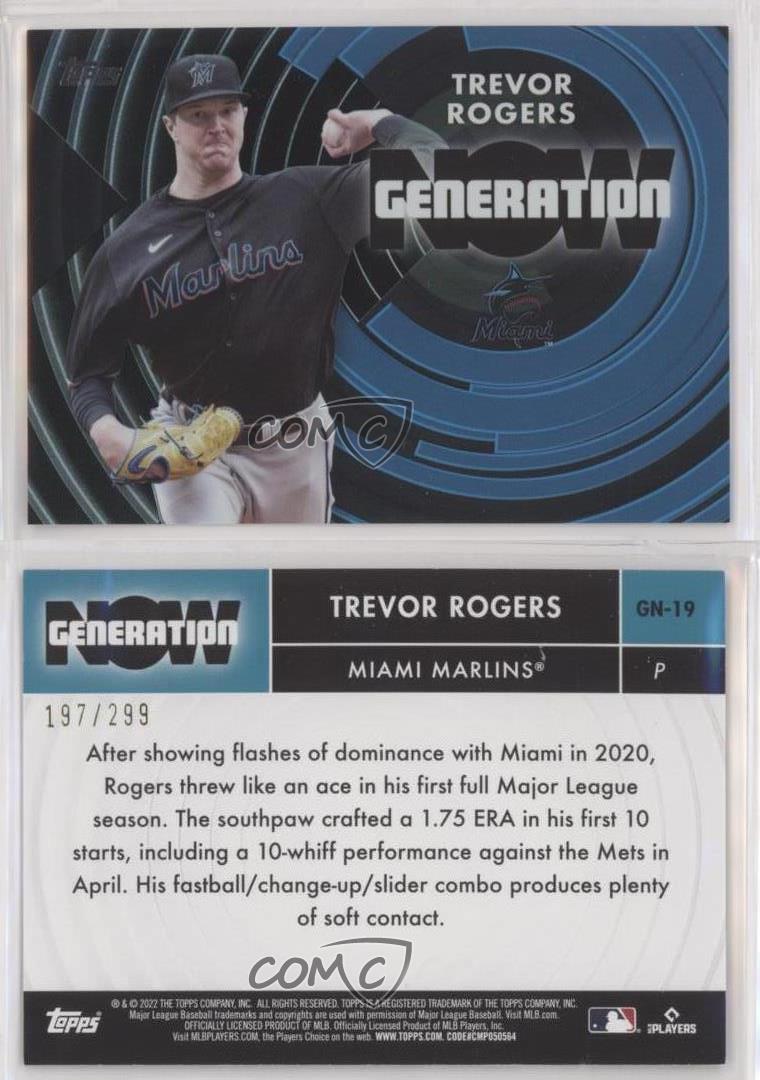 Trevor Rogers 2020 Game Used Miami Marlins Gray Jersey (MLB