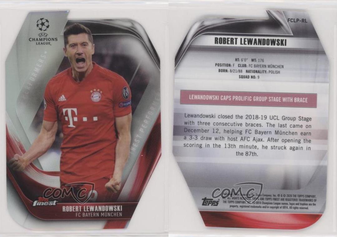 2019-20 Topps Finest UCL Champions League Performers Robert Lewandowski #FCLP-RL