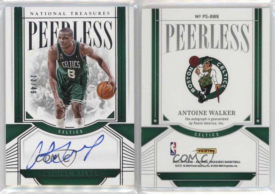 2023-24 Panini National Treasures Peerless Signatures/49 Antoine Walker automático - Imagen 3 de 3