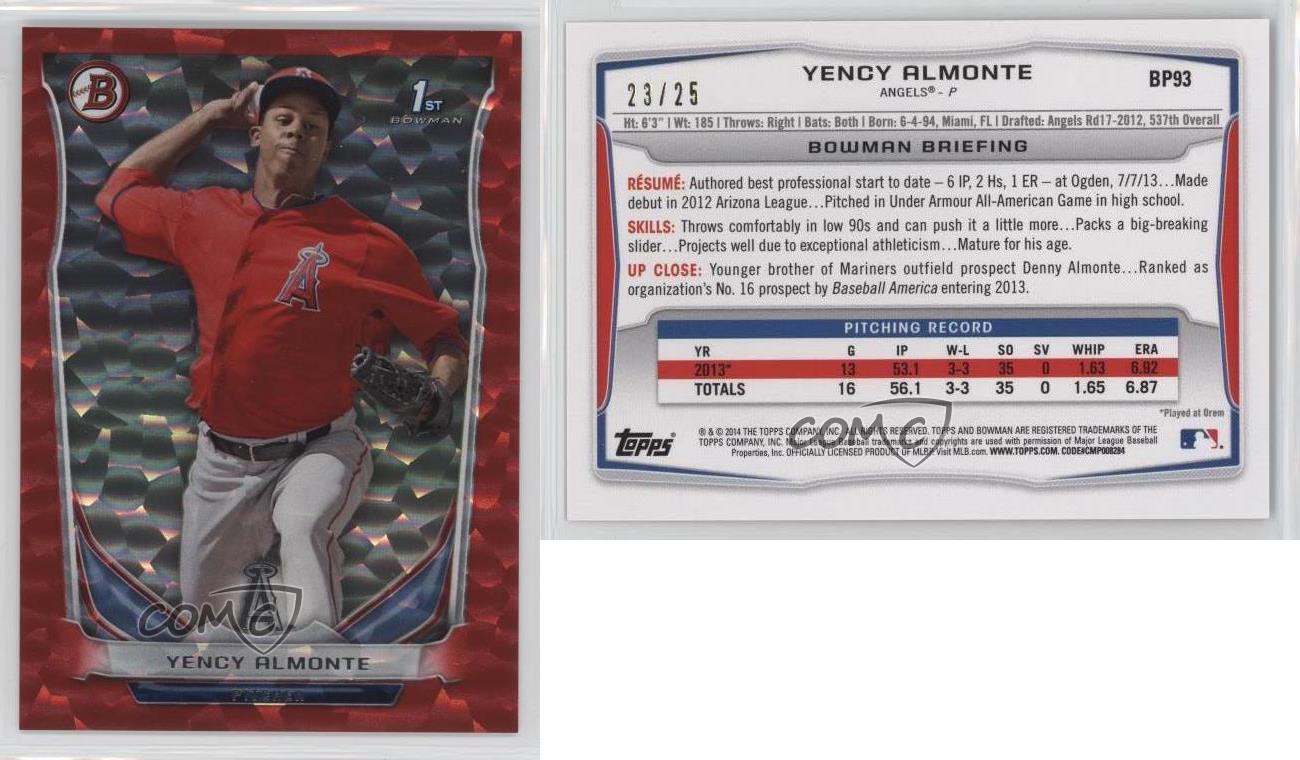 2014 1st Bowman #BP93 Yency Almonte Prospects