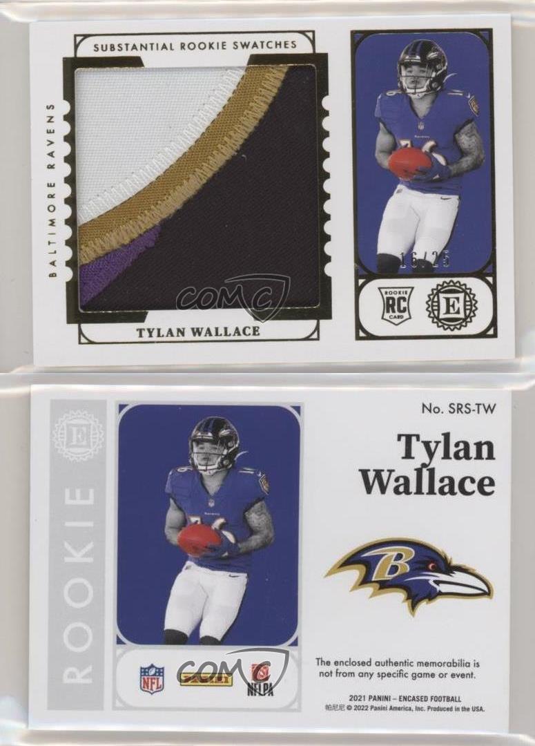 Tylan Wallace 2021 Panini Contenders Rookie Ticket Jersey Insert RTS-TW  Ravens