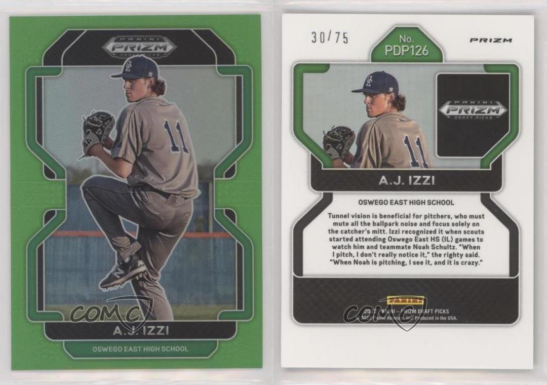 Panini Prizm Draft Picks 2022 vert lime Prizm /75 AJ outlet Izzi #PDP126