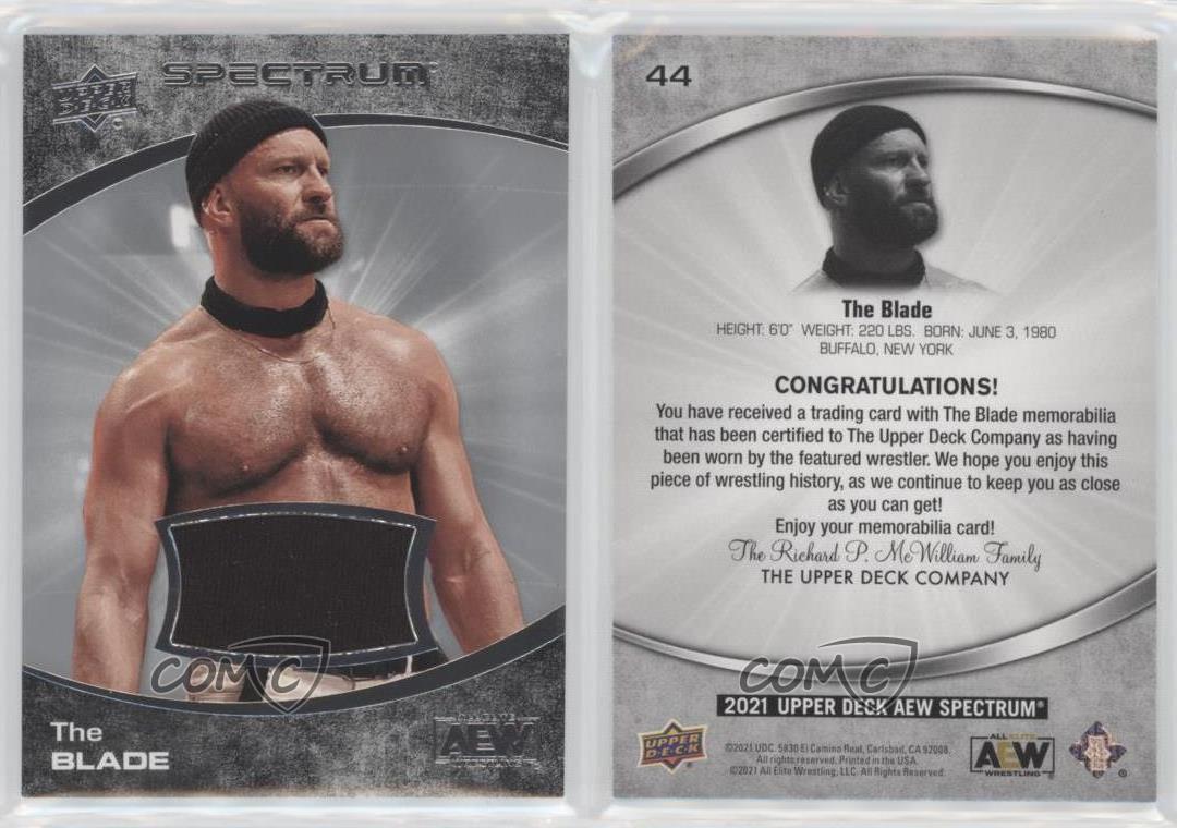 2021 Upper Deck AEW Spectrum Memorabilia The Blade #44 Rookie RC