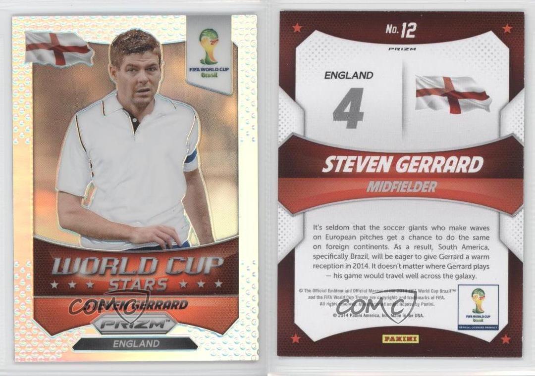 Panini Prizm World Cup 2014 World Cup Stars #12 Steven Gerrard 