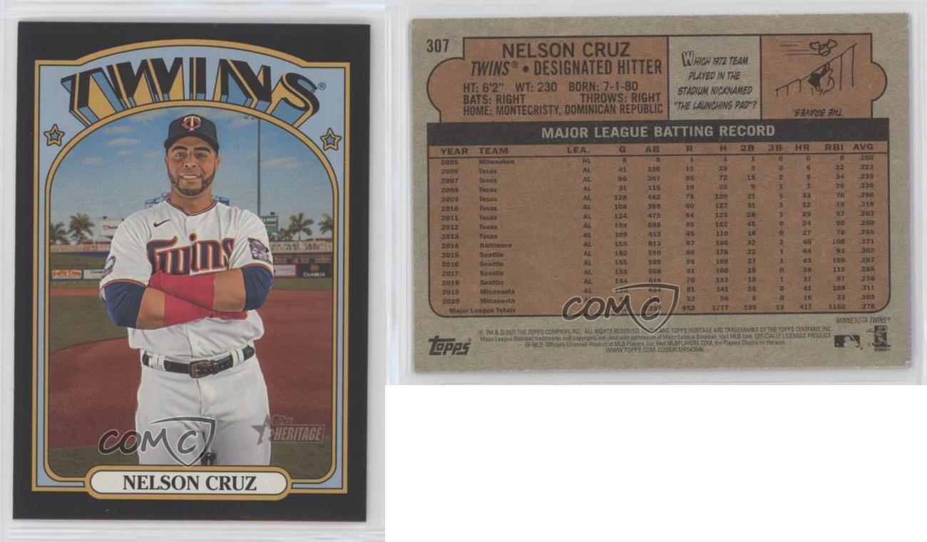 2022 Heritage Nelson Cruz High # /50 SP Black Border Hobby Exclusive