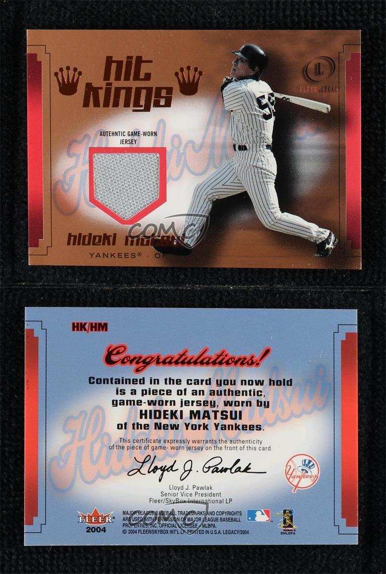 Soldes Maillot cuivre Fleer Legacy Hit Kings 2004 Hideki Matsui #HK/HM