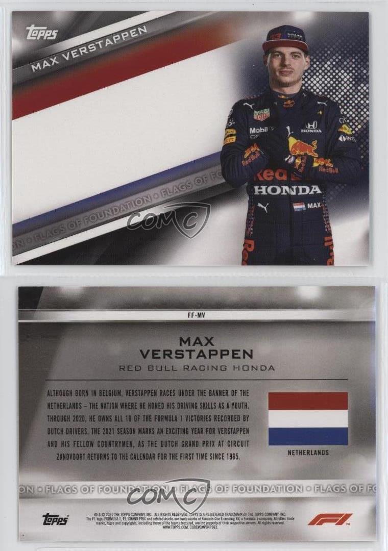 2021 Topps Formula 1 Flags of Foundation Max Verstappen #MV