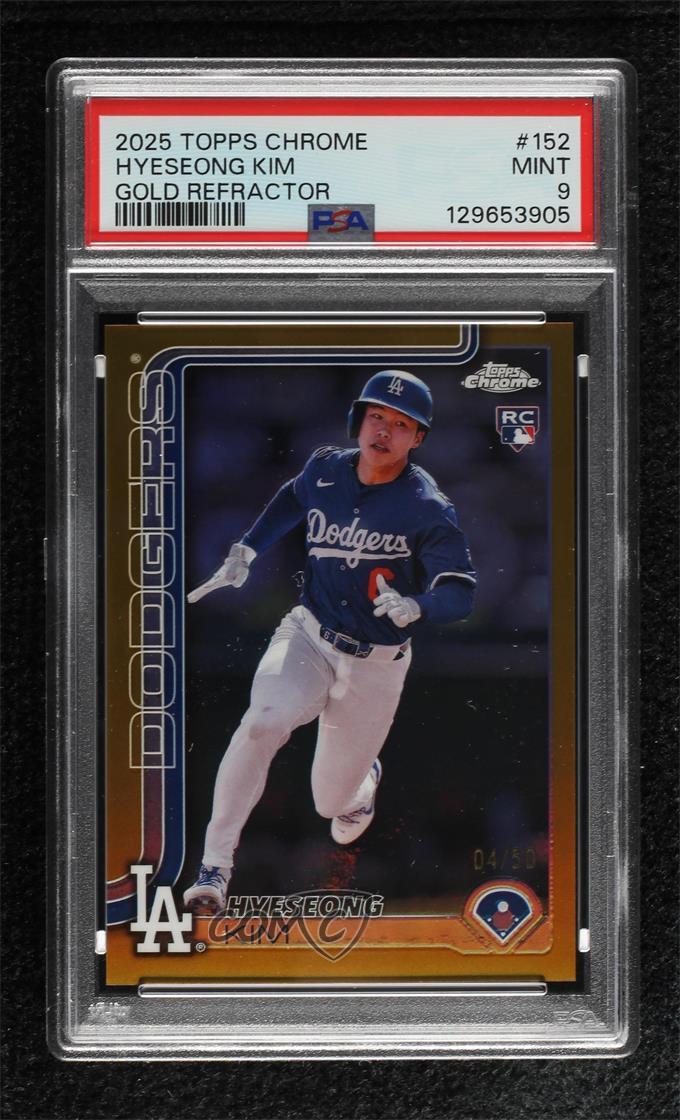 2025 Topps Chrome Gold Refractor 4/50 Hyeseong Kim #152 PSA 9 MINT w5p