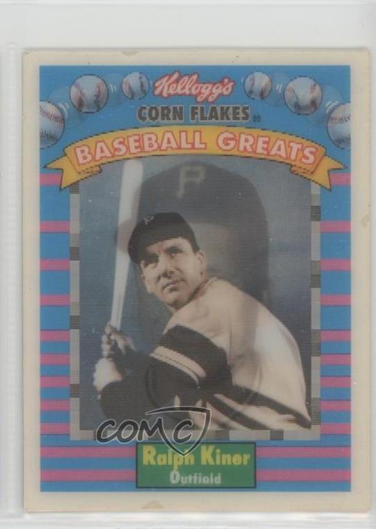 1991 Sportflics Kellogg's Corn Flakes Baseball Greats 15 Ralph Kiner