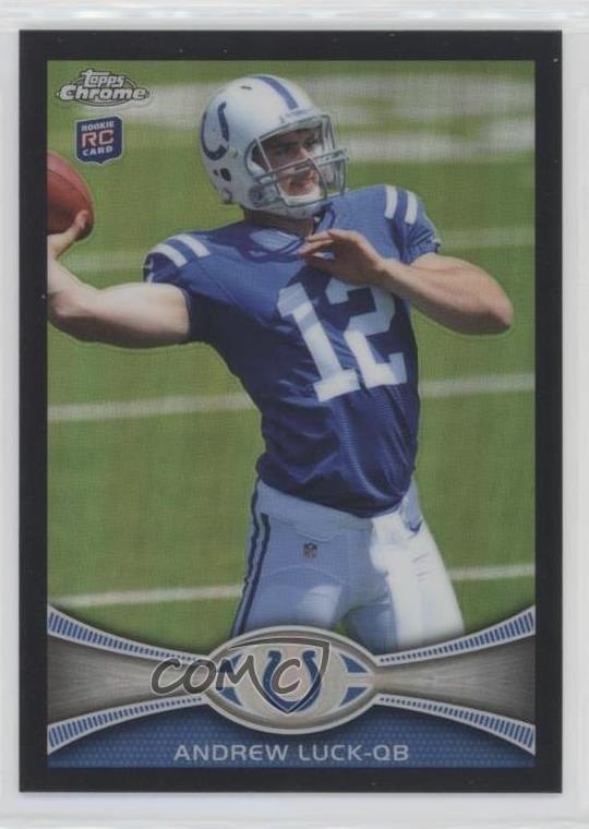 2012 Topps Chrome Black Refractor /299 Andrew Luck #1 Rookie RC u6m