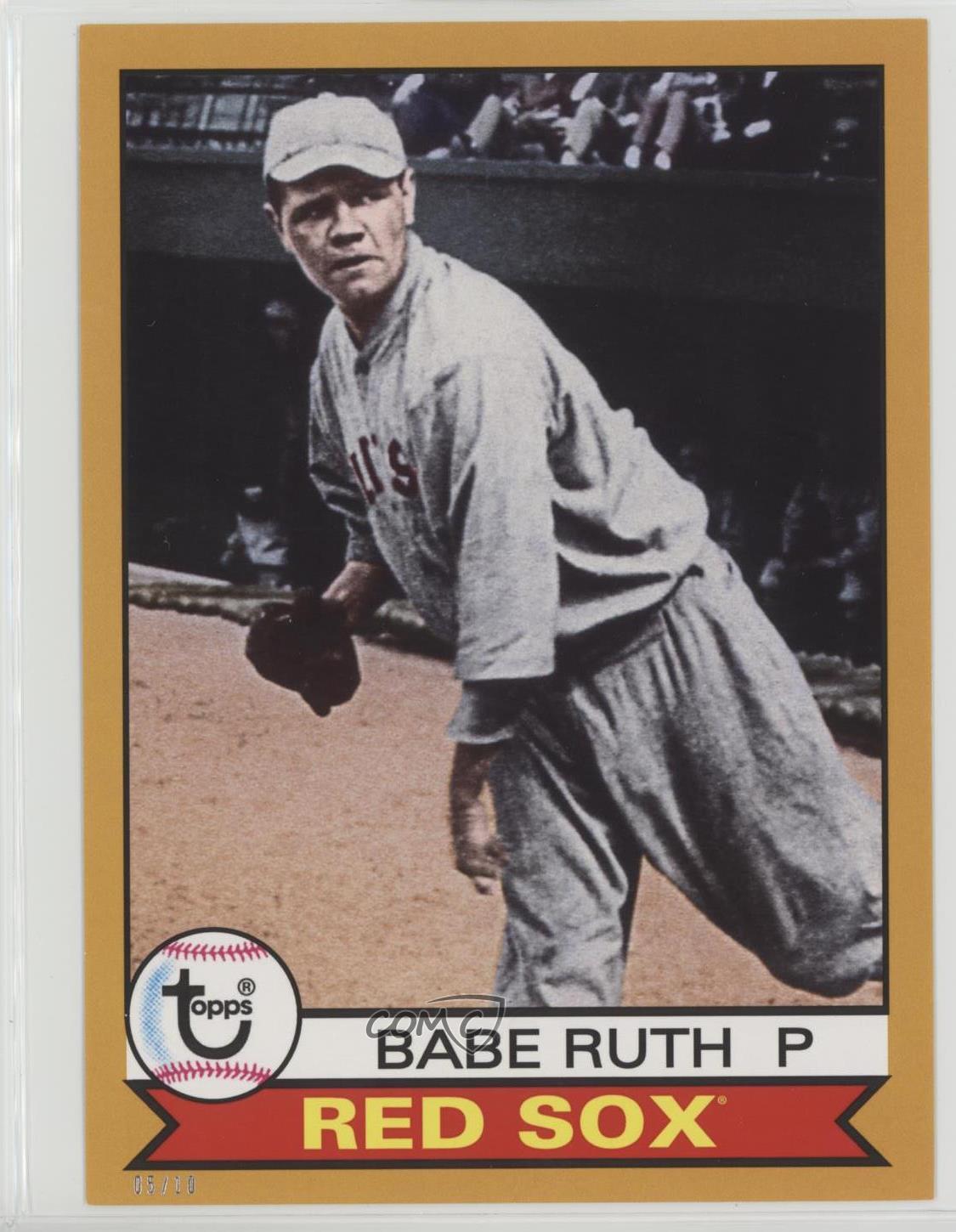 Babe Ruth Boston Red Sox Collectible Toy Action Figure with Trading Card Fi...