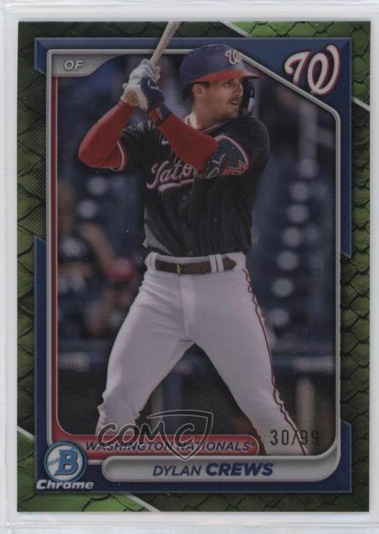 2024 Bowman Chrome Prospects Green Reptilian Refractor /99 Dylan Crews #BCP-193