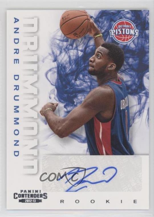 2012-13 Panini Contenders Rookie Andre Drummond #208 Auto k2s