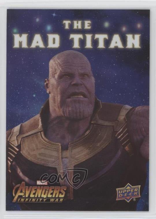 Marvel Upper Deck The Avengers Infinity War The Mad Titan MT4 card Marvel Upper Deck The Avengers Infinity War The Mad Titan MT4 card