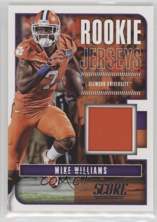 Details About 2017 Score Rookie Jerseys 12 Mike Williams Clemson Tigers Football Card