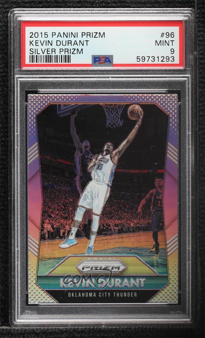 2015-16 Panini Prizm Silver Prizm Kevin Durant #96 PSA 9 MINT 02v3