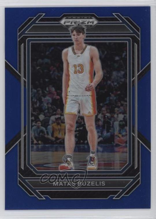 2023-24 Panini Prizm Draft Picks Blue Prizm 64/199 Matas Buzelis #13 1o2