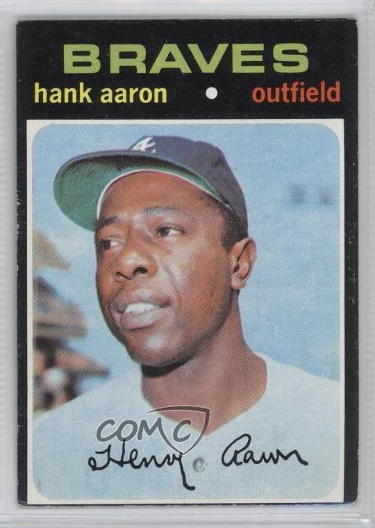 1971 Topps 400 Hank Aaron Atlanta Braves Baseball Card eBay