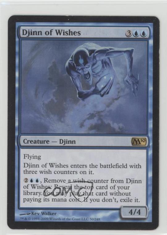 4x FOIL Djinn of Wishes Near Mint Magic blue flying Core Set 2019 M19 x4