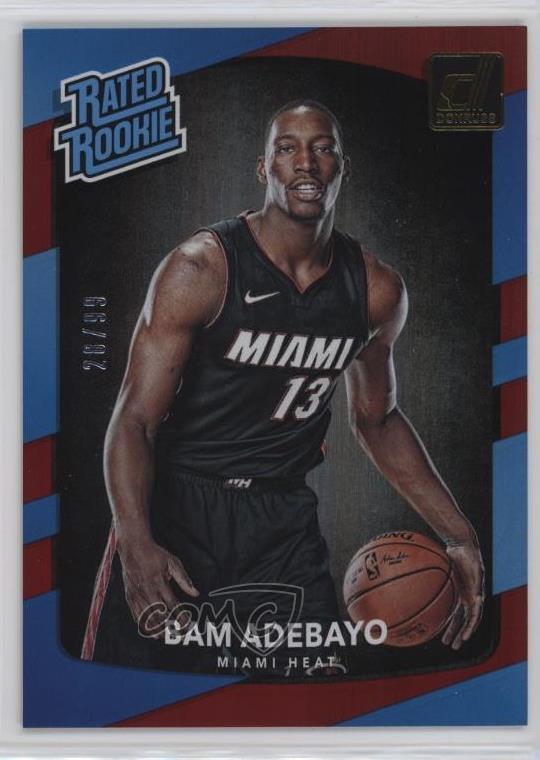 2017 Panini Donruss Rated Rookies Holo Red Laser /99 Bam Adebayo #187 Rookie RC