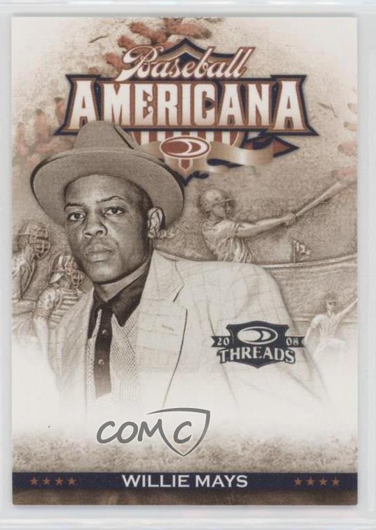 2008 Donruss Threads Baseball Americana /500 Willie Mays #BA-15 HOF