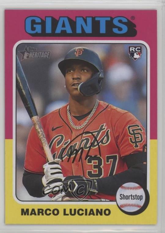 2024 Topps Heritage Image Variation Marco Luciano #391 Rookie RC