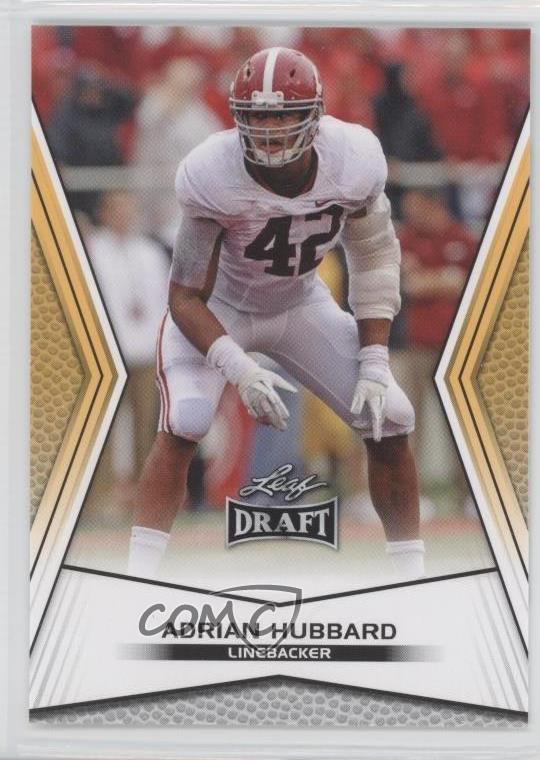 Details About 2014 Leaf Draft Gold 4 Adrian Hubbard Alabama Crimson Tide Rookie Football Card