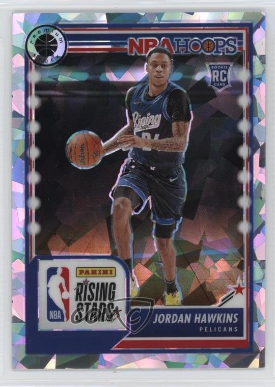 2023-24 Panini NBA Hoops Premium Stock Rising Stars Ice Prizm Jordan Hawkins 2y0