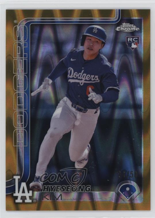 2025 Topps Chrome Gold RayWave Refractor 24/50 Hyeseong Kim #152 yl0
